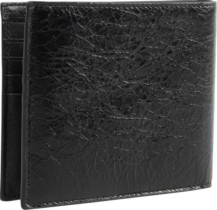 Balenciaga Monaco Square Fold Wallet Black