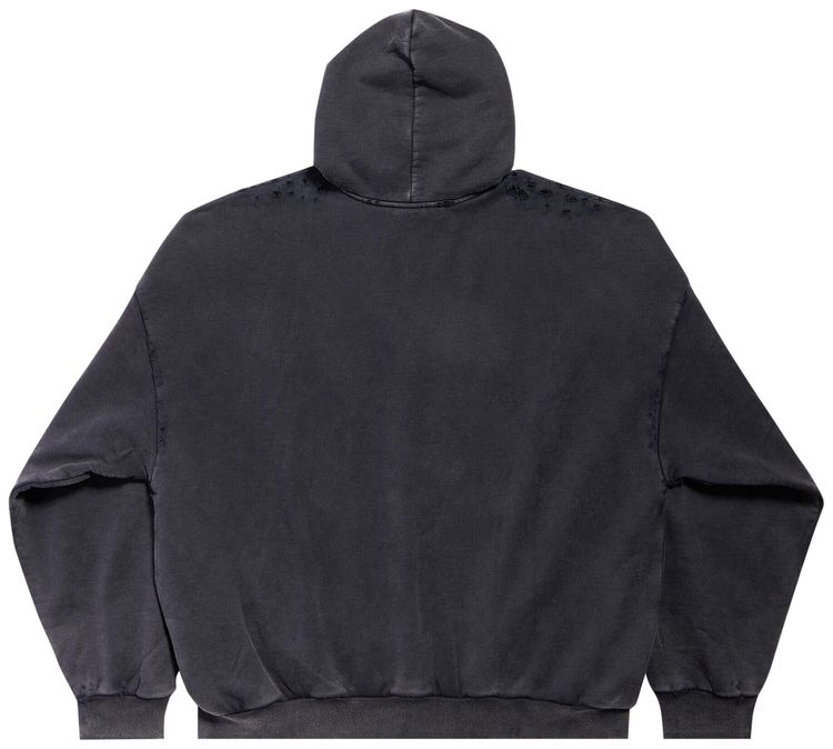 Balenciaga Large Fit Hoodie Washed BlackAnthracite