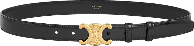 CELINE Medium Triomphe Belt BlackSilver