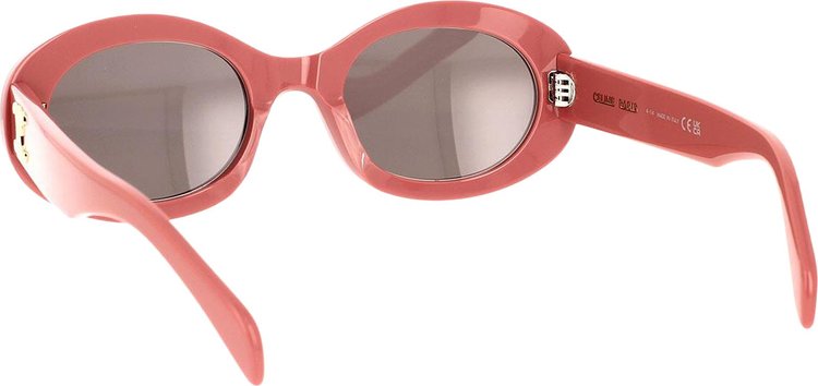 CELINE Oval Sunglasses Shiny PinkSmoke