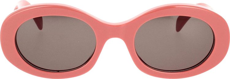 CELINE Oval Sunglasses Shiny PinkSmoke