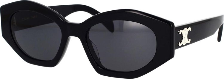 CELINE Diagonal Sunglasses Shiny BlackSmoke