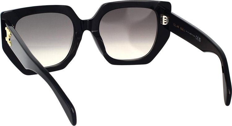 CELINE Diagonal Sunglasses Shiny BlackGradient Brown