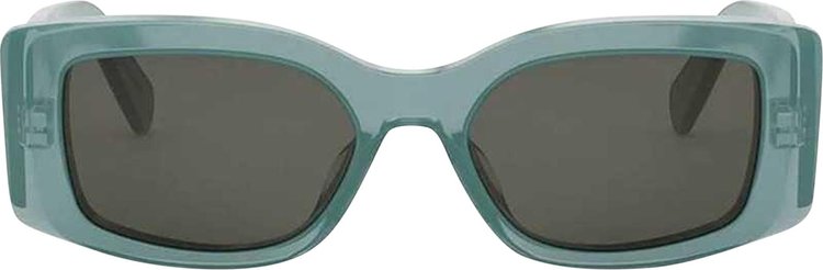 CELINE Square Sunglasses Shiny Light GreenSmoke