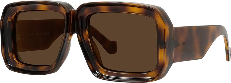 Loewe Paulas Ibiza Square Sunglasses Dark HavanaBrown