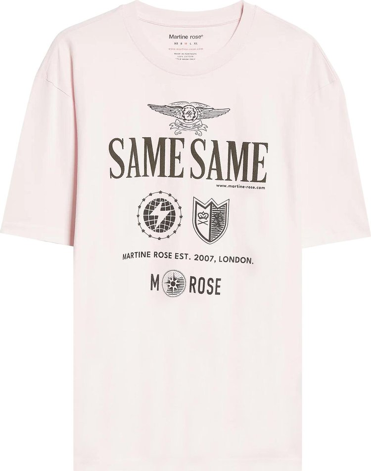 Martine Rose Classic T Shirt Pale Pink