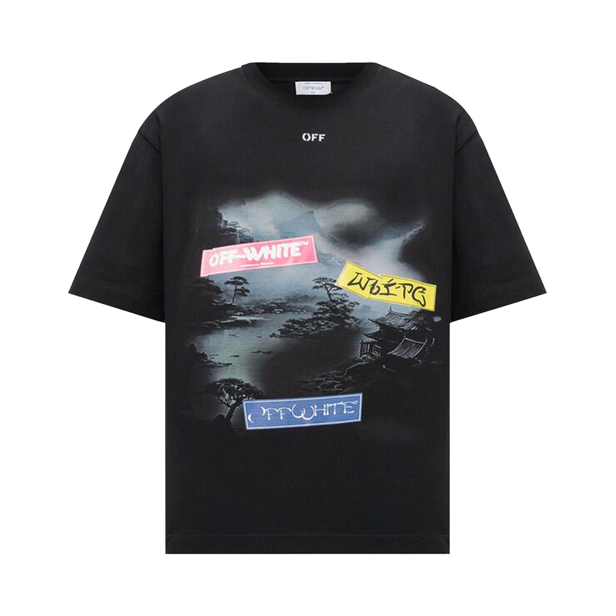 Buy Off-White Type Sticker Skate Tee 'Black/Multicolor