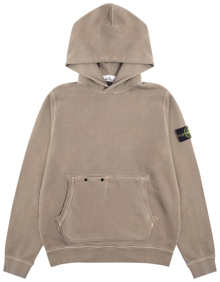Stone Island Compass Patch Hoodie Walnut