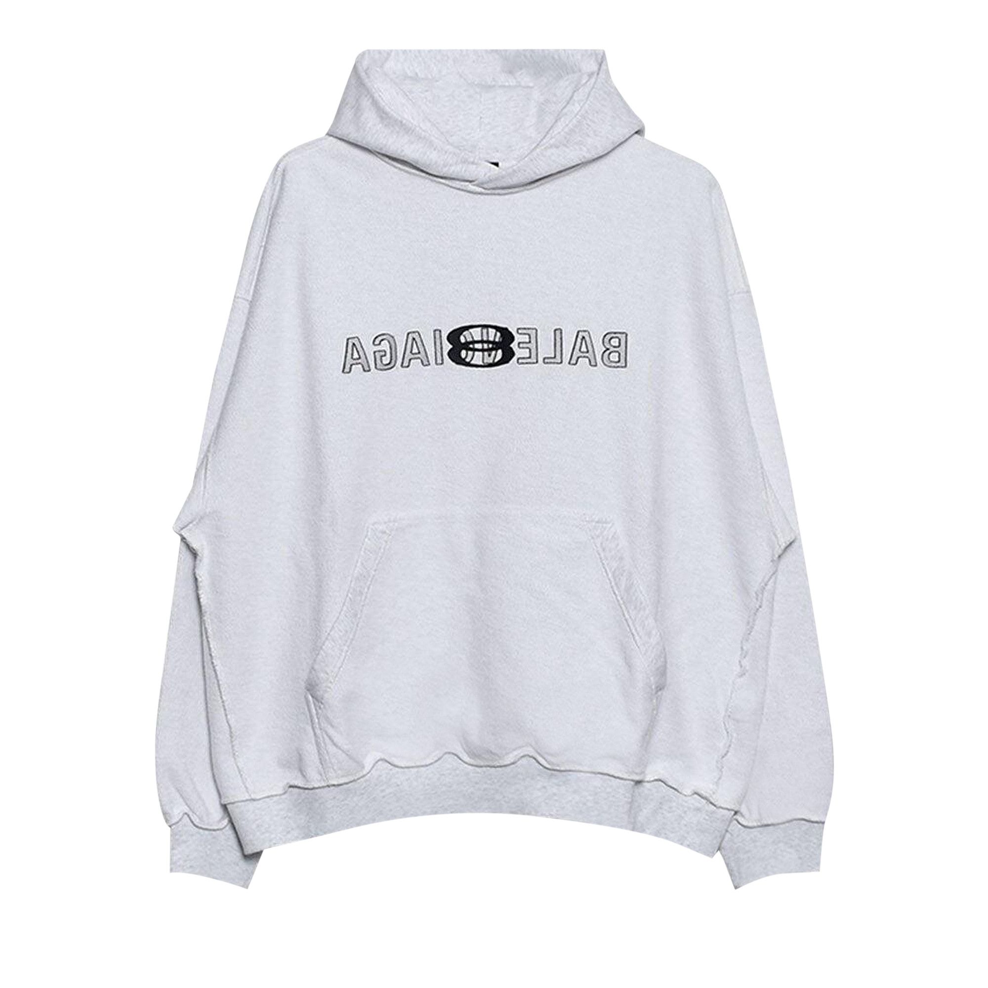 Buy Balenciaga Inside Out Hoodie 'Light Heather Grey/Black