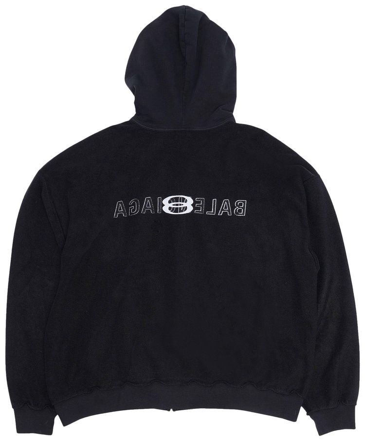 Balenciaga Inside Out Hoodie Faded BlackWhite