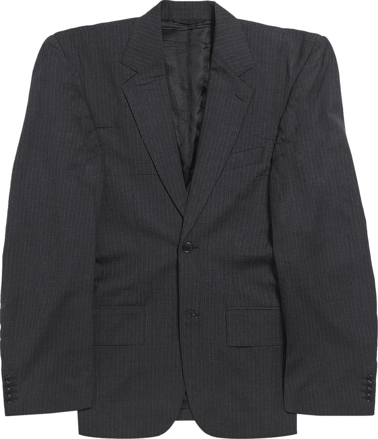 Balenciaga Cut Away Boxy Jacket Anthracite