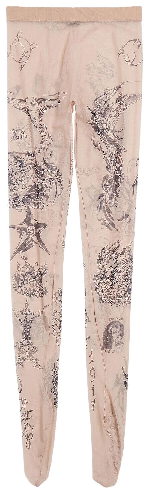 Balenciaga Tattoo Tights Light Beige