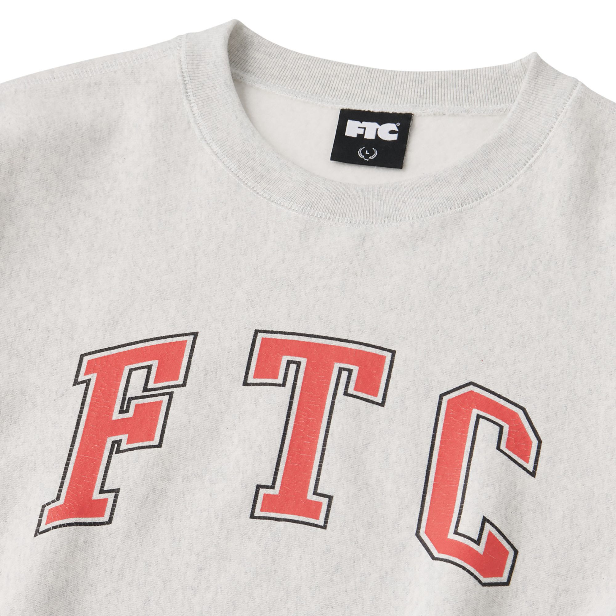 Buy FTC Cracked Logo Crewneck 'Ash' - FTC024AWSW06 ASH | GOAT CA