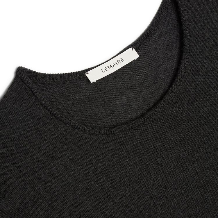Lemaire Trompe LOeil Crewneck Jumper Anthracite
