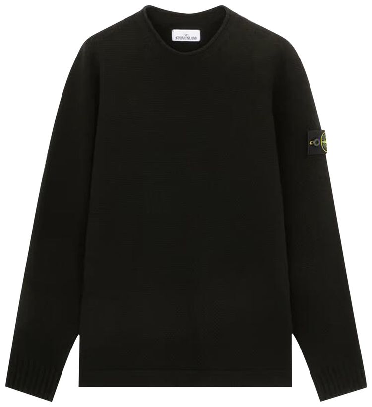 Stone Island Lambs Wool Crewneck Black