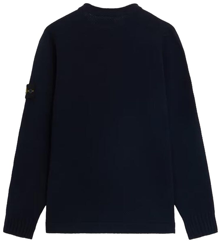 Stone Island Lambs Wool Crewneck Navy Blue