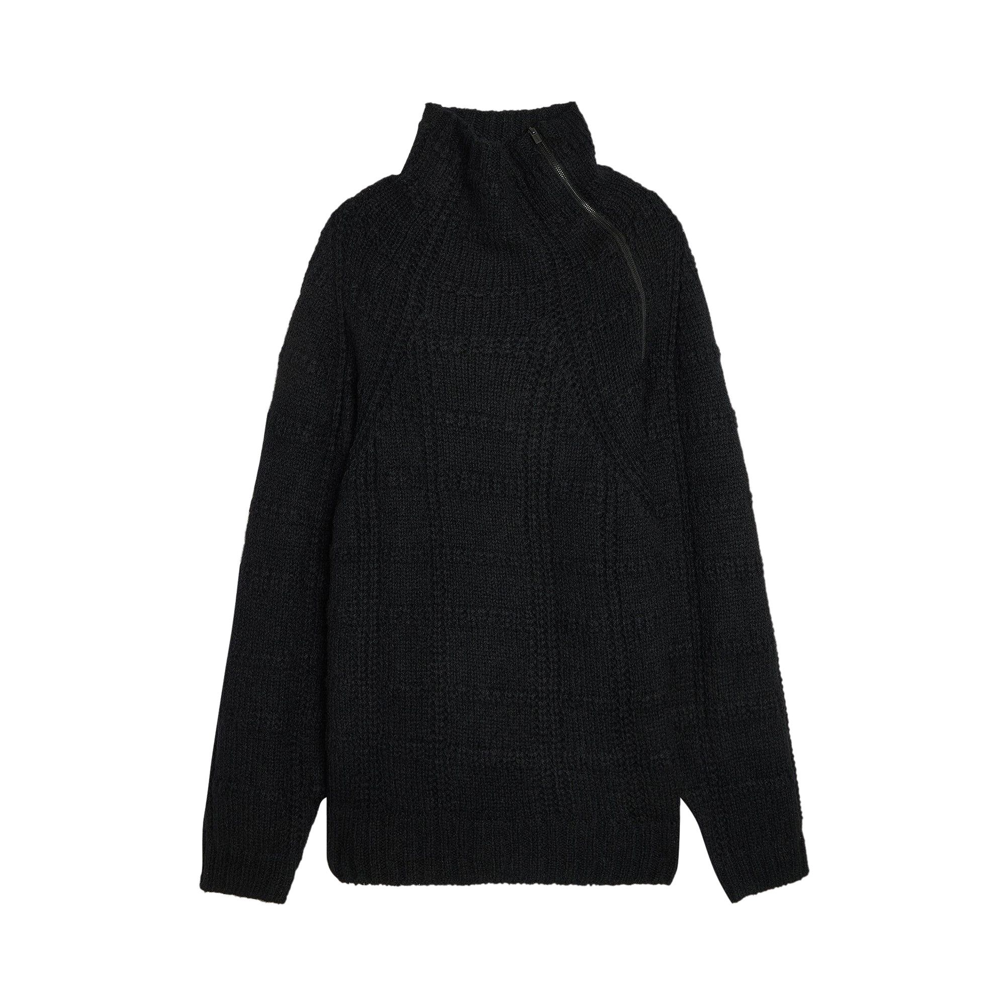 Buy Yohji Yamamoto Pour Homme Stripe Zipper Raglan 'Black