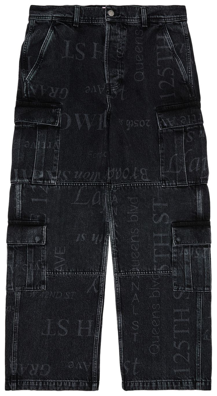 Supreme x Martine Rose Denim Cargo Pant Washed Black