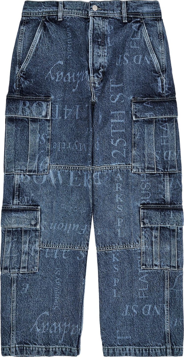 Supreme x Martine Rose Denim Cargo Pant Washed Blue