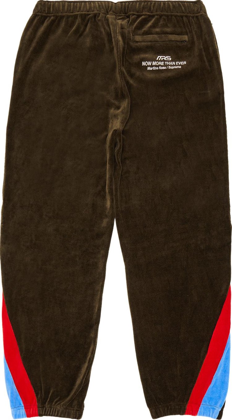 Supreme x Martine Rose Velour Track Pant Brown