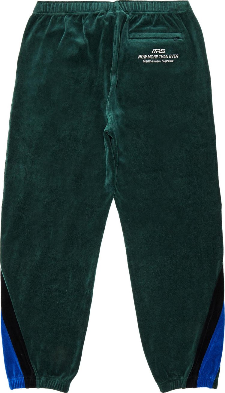 Supreme x Martine Rose Velour Track Pant Green