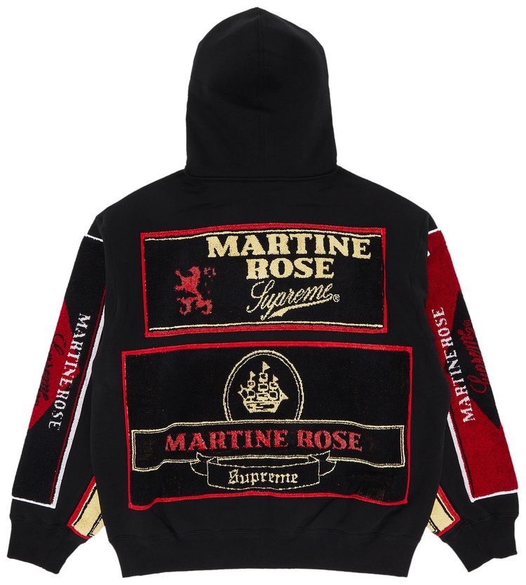 Supreme x Martine Rose Towel Zip Up Hooded Sweatshirt Black