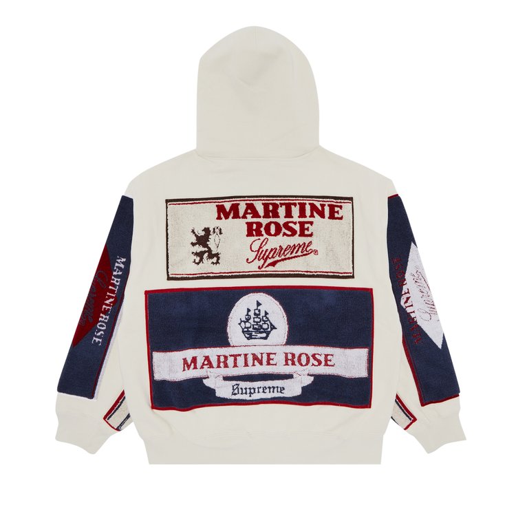 Supreme x Martine Rose Towel Zip Up Hooded Sweatshirt White