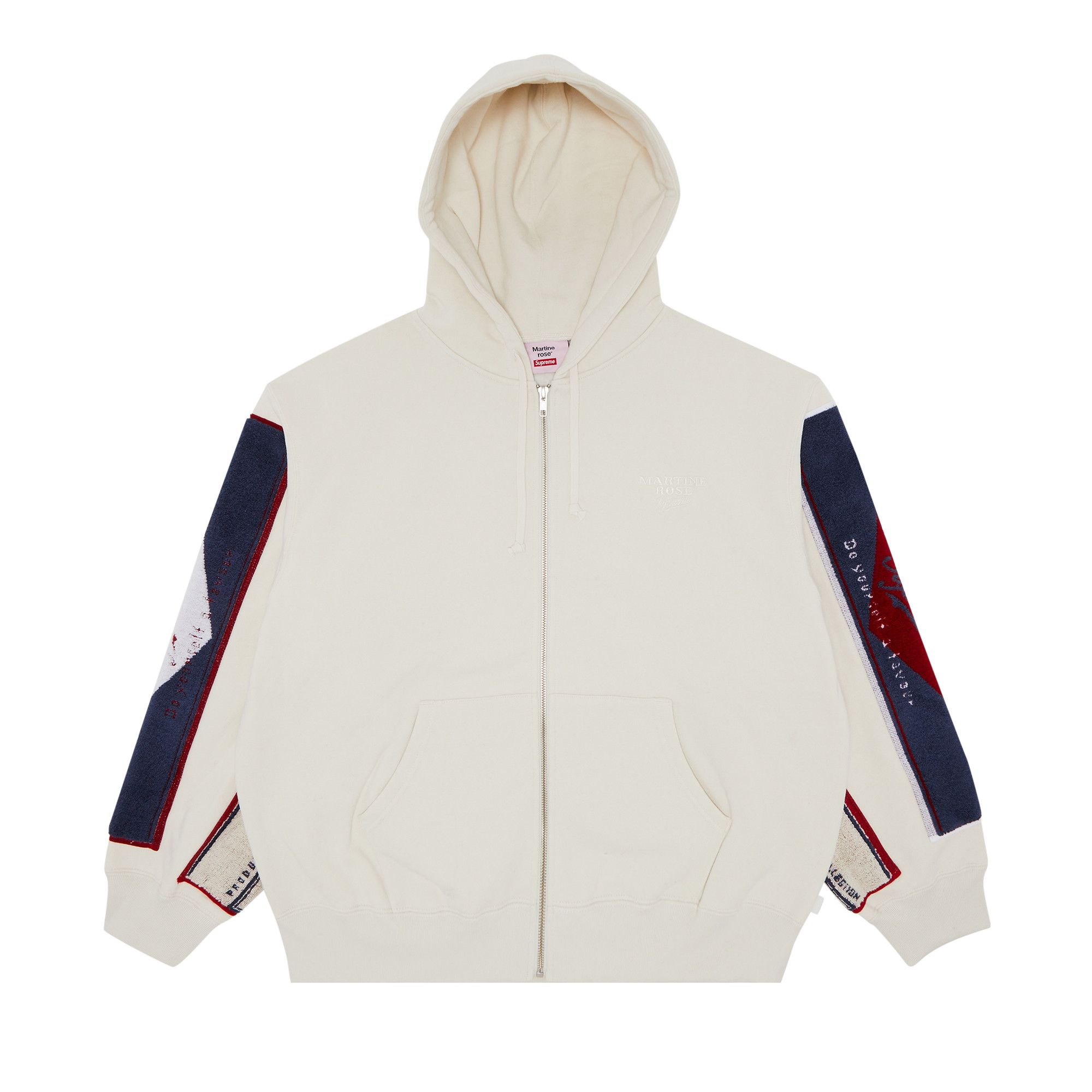Size xl Supreme x Martine Rose Towel Zip Up Hooded Sweatshirt 'White'