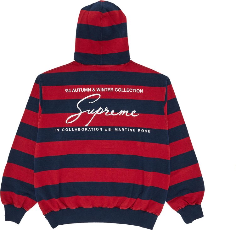 Supreme x Martine Rose Hooded Sweatshirt Stripe