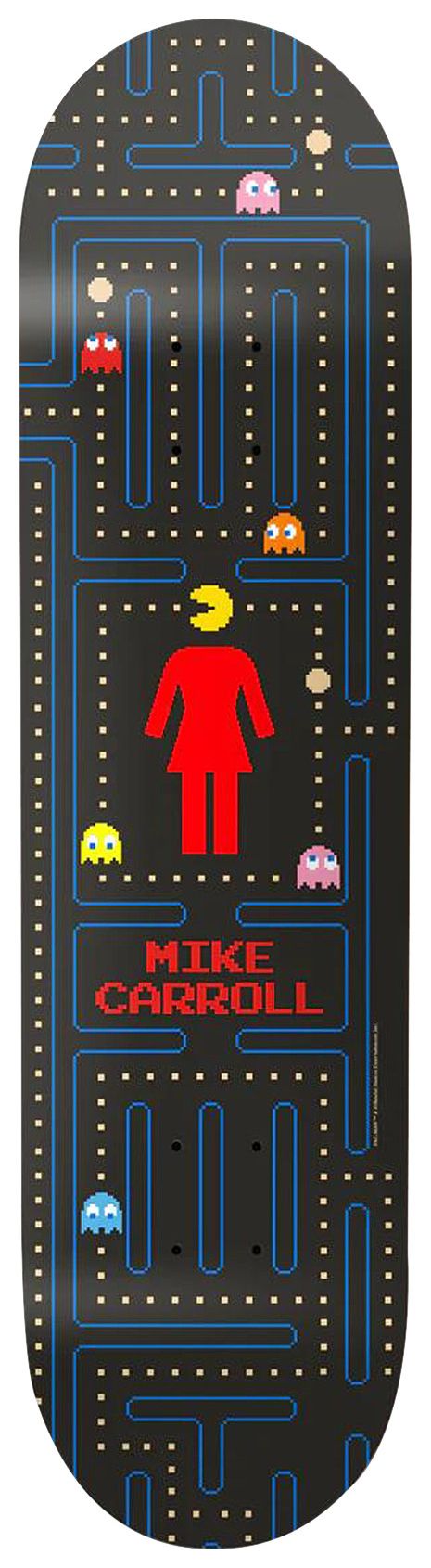 Girl Skateboards Carroll Pac Man Deck BlackRed