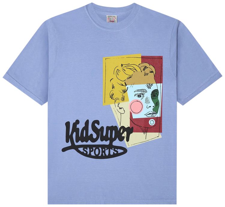 KidSuper Sketched Face Tee Blue