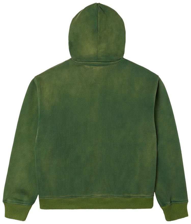 KidSuper Face Washed Zip Hoodie Brown