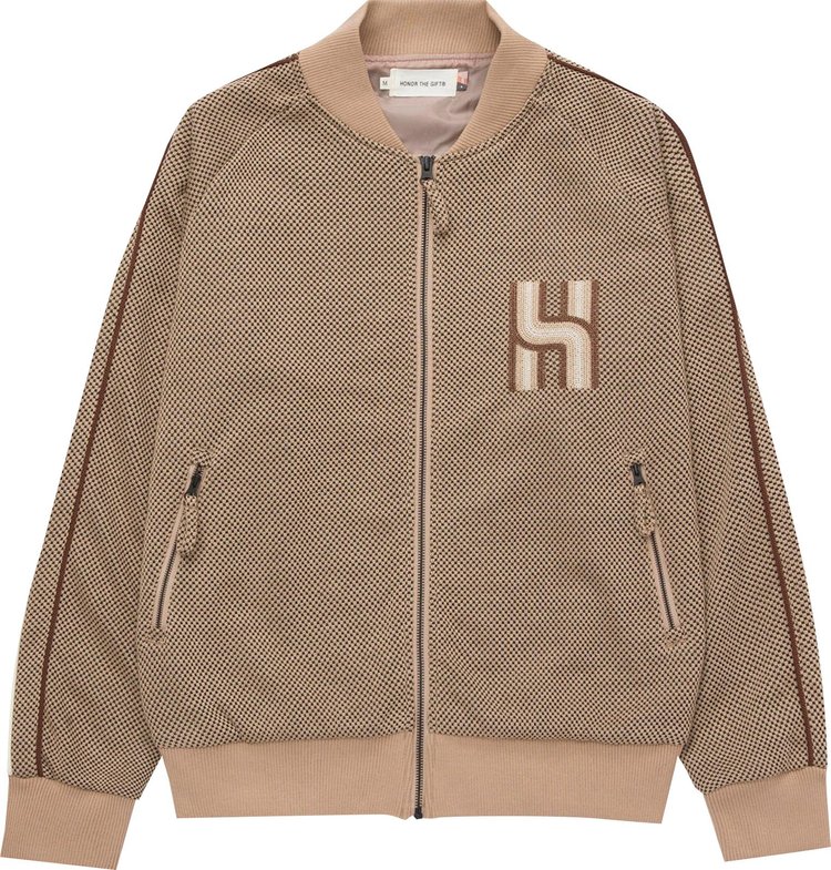 Honor The Gift Novelty Knit Track Jacket Brown