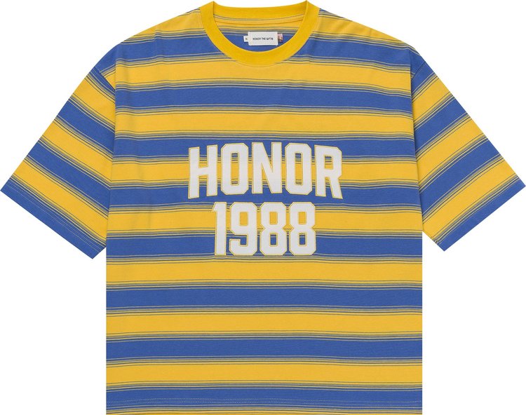 Honor The Gift 1988 Box Stripe Tee Yellow