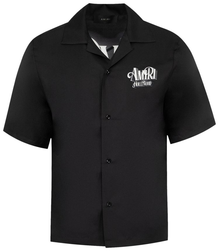 Amiri Credits Bowling Shirt Black