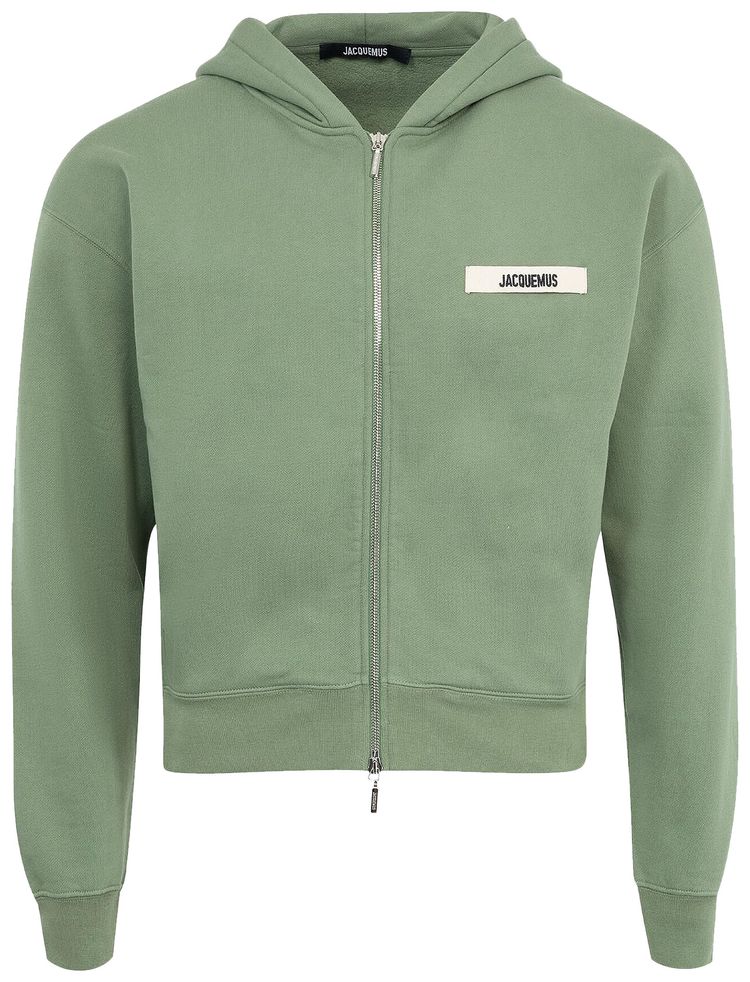 Jacquemus Le Gros Grain Zip Hoodie Pale Green