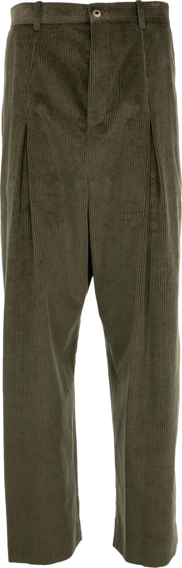 Loewe Low Crotch Trousers Khaki Green