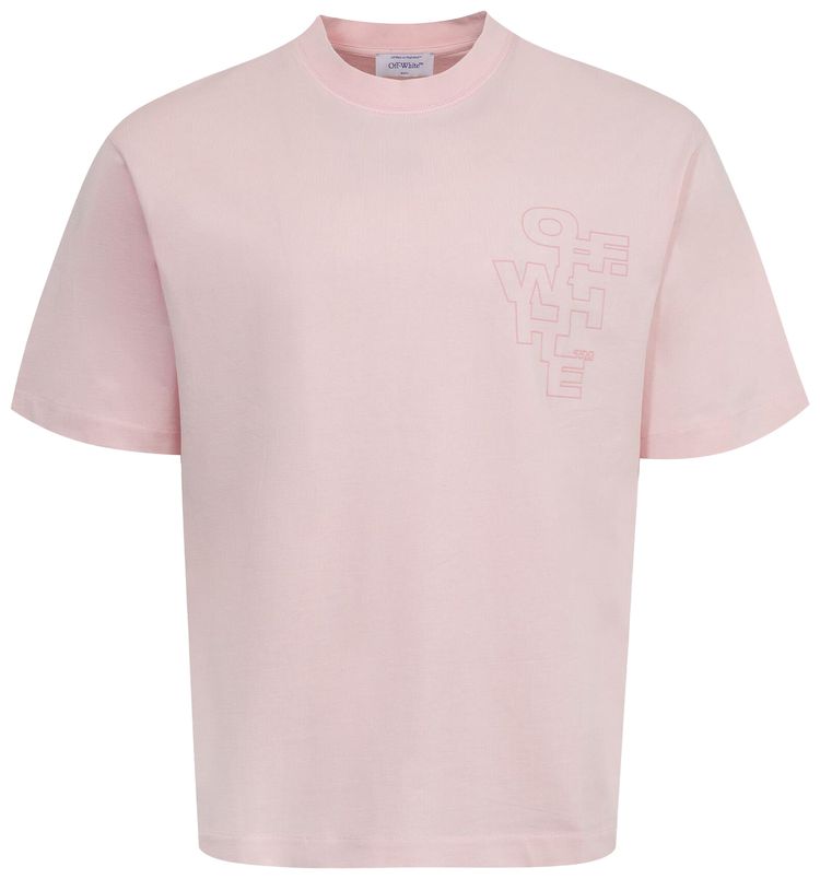 Off White Outline Arrow Skate Tee ChalkPink