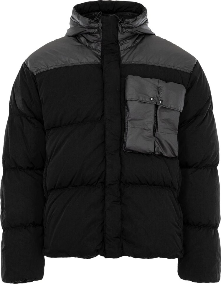 CP Company Google Down Jacket Black