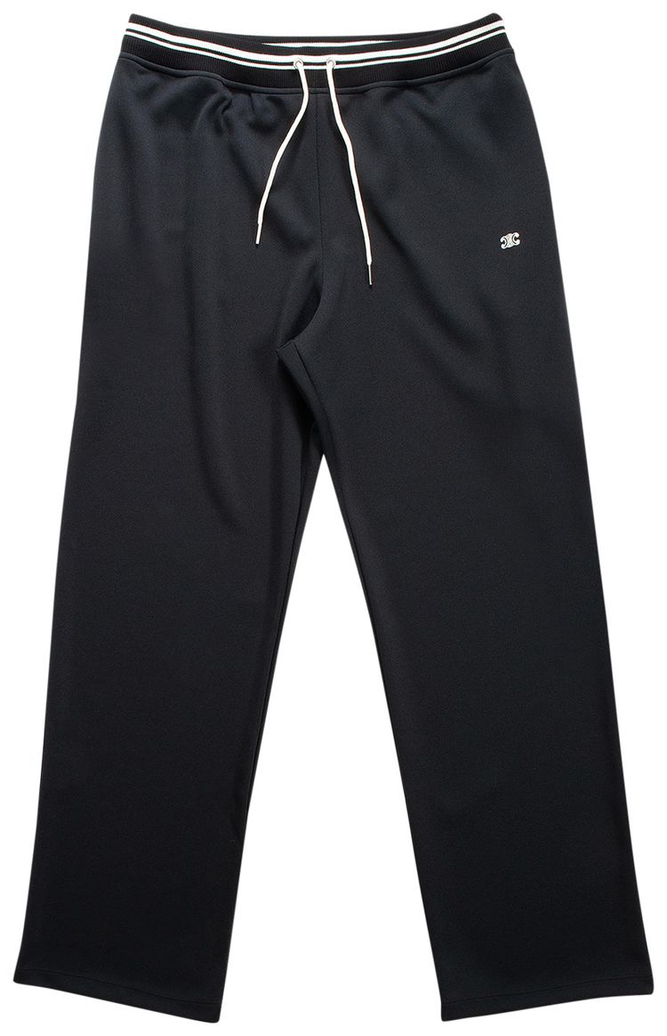 CELINE Bicolor Jersey Pants BlackEcruOff White