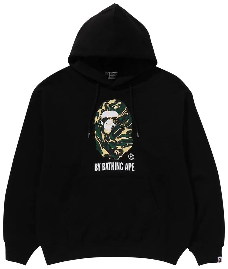 BAPE Marbling Camo By Bathing Ape Relaxed Fit Pullover Hoodie Black