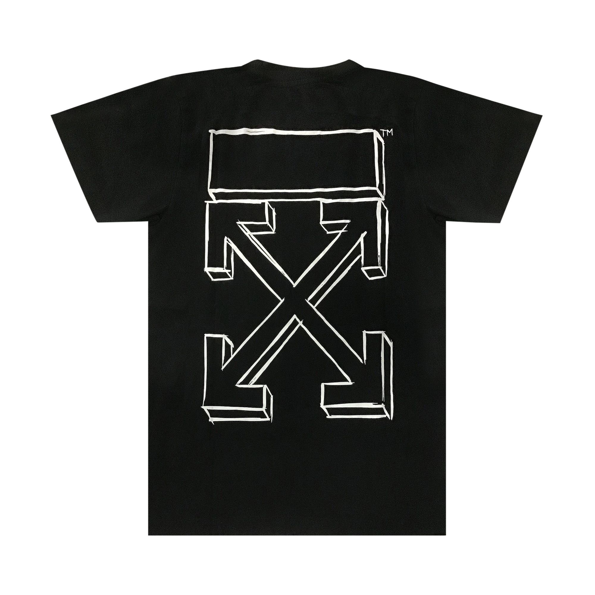 Buy Off-White Marker Arrows Sketch Oversized T-Shirt 'Black