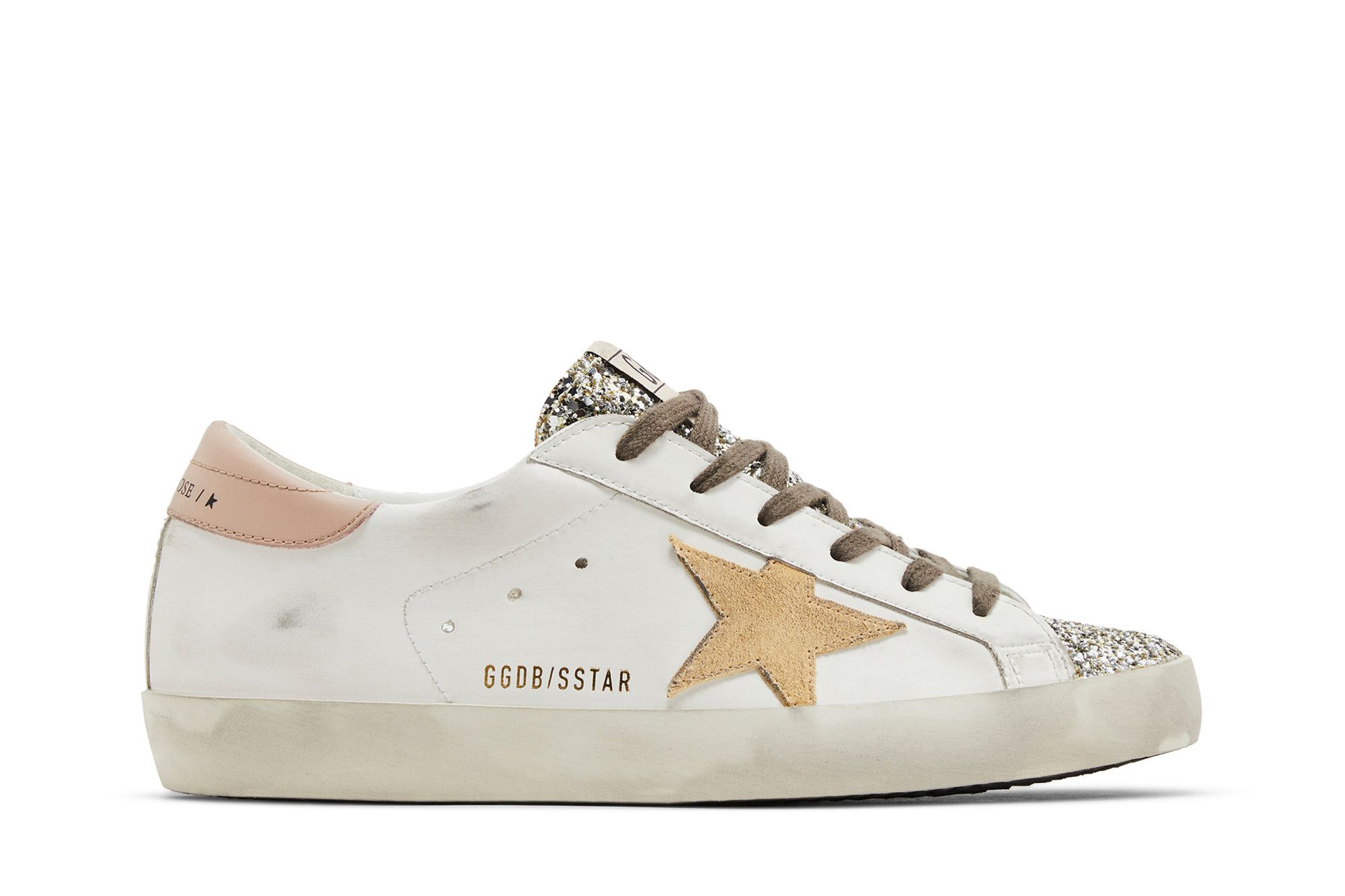GOLDEN  ハネルレスアッフスニカ GWF00126F006862 25756 Golden Goose Women's Super-Star sneakers with gold sparkle