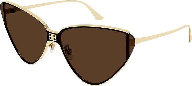 Balenciaga Cat Eye Sunglasses GoldBrown