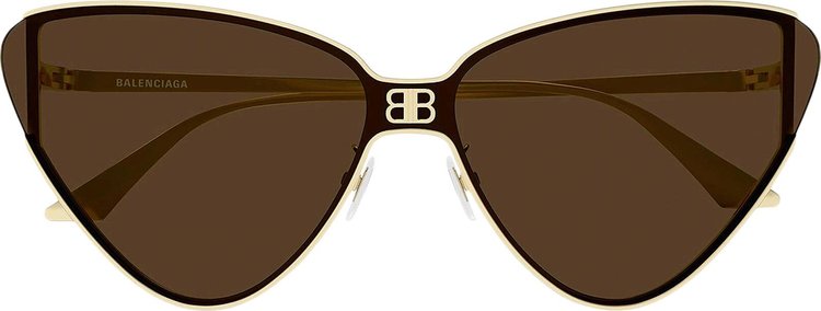 Balenciaga Cat Eye Sunglasses GoldBrown