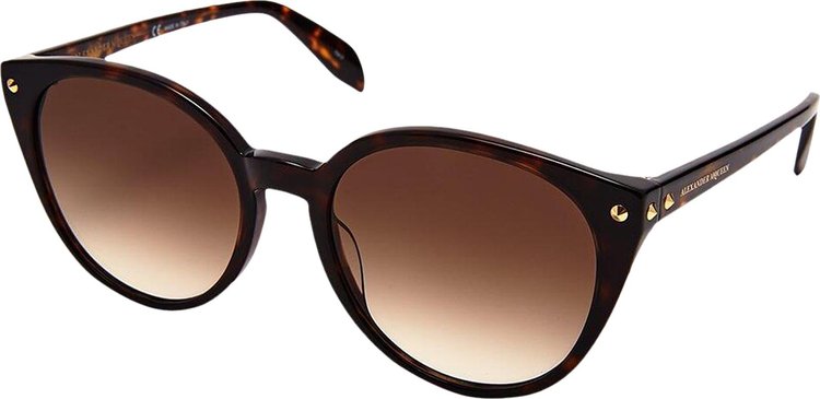 Alexander McQueen Round Sunglasses HavanaBrown