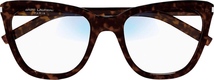 Saint Laurent Square Sunglasses HavanaTransparent