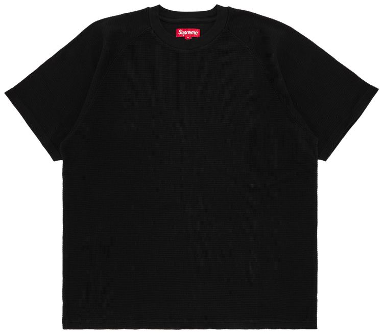 Supreme Stencil Thermal Short Sleeve Top Black
