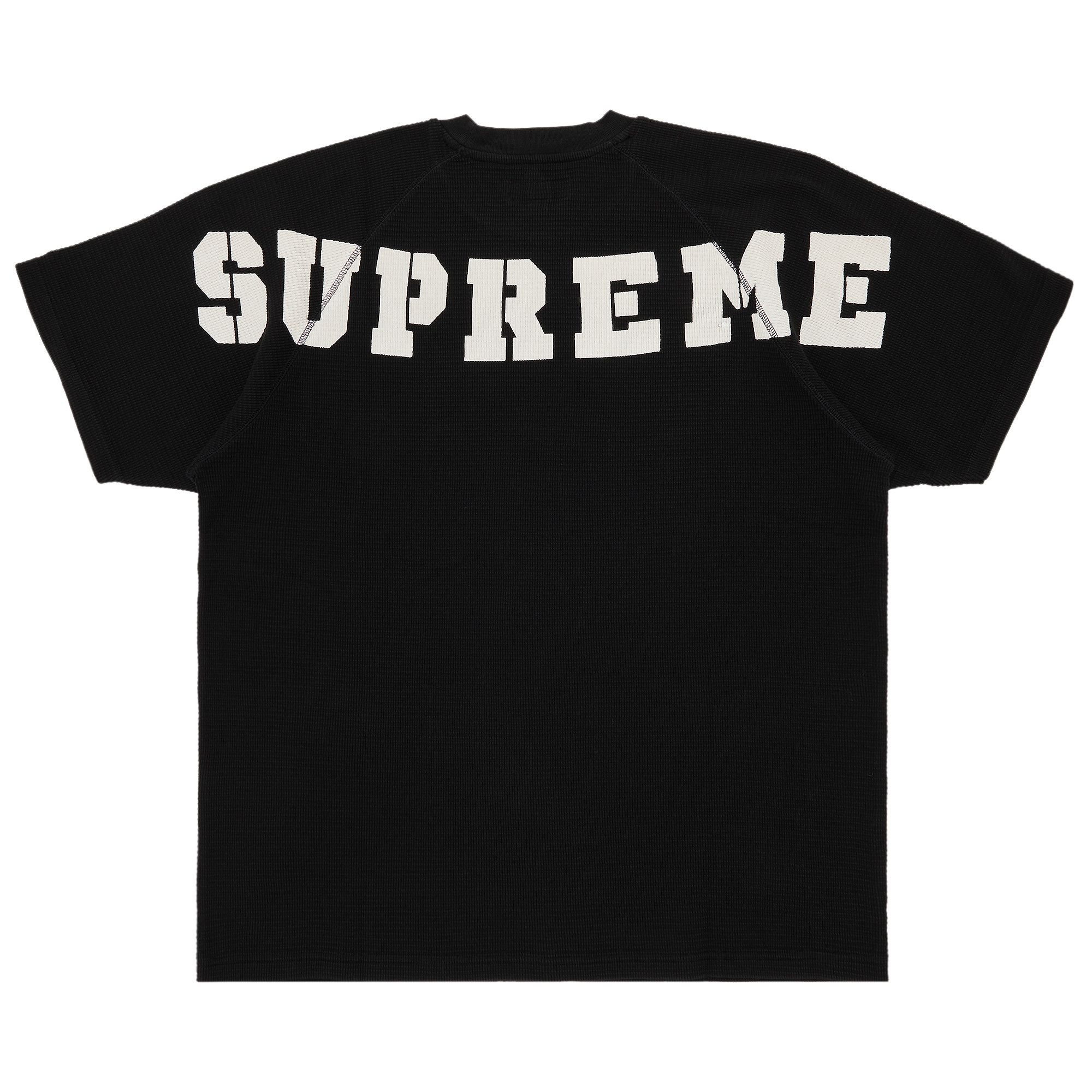 Supreme STENCIL Embroidered Tシャツ 厚手 ブラック Buy Supreme Stencil Thermal Short-Sleeve Top 'Black