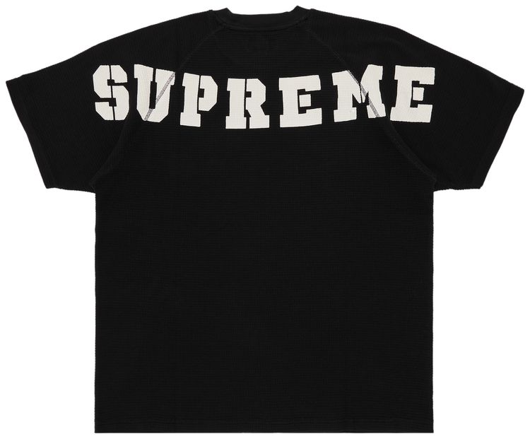 Supreme Stencil Thermal Short Sleeve Top Black